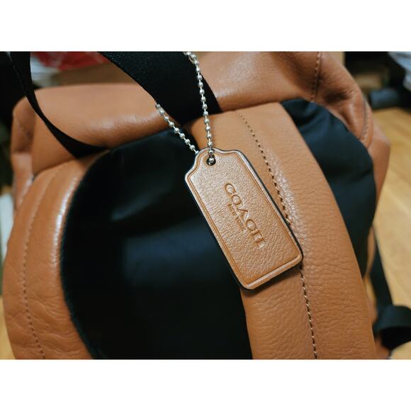 Coach Backpack CML F72305 Rucksack Brown Leather Cowhide Grained Shrink Daypack - Picture 6 of 16